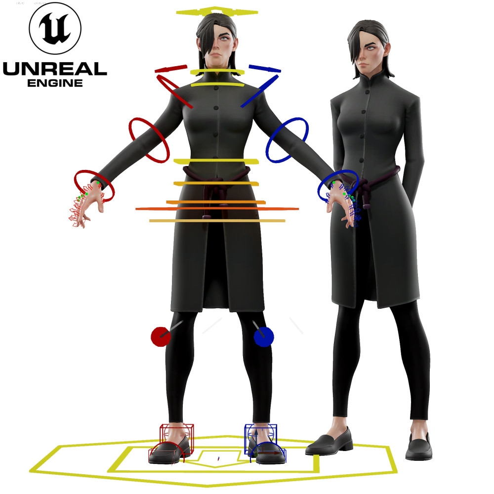 Ue Body Rig UE5 Rigged Character - Kit