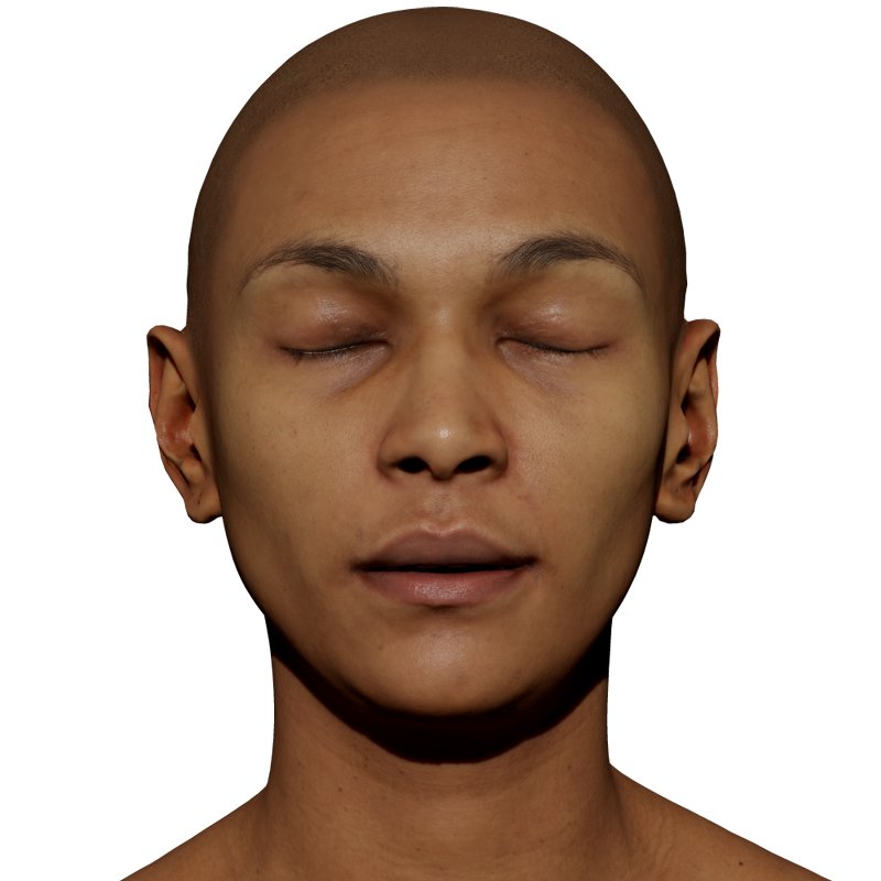 Expression Scan / Eyes Closed / Retopologised Female 01 