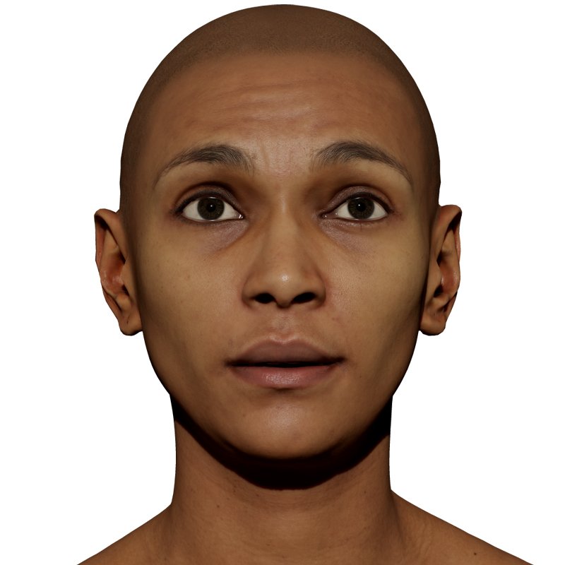 Expression Scan / Eyes Wide / Retopologised Female 01 