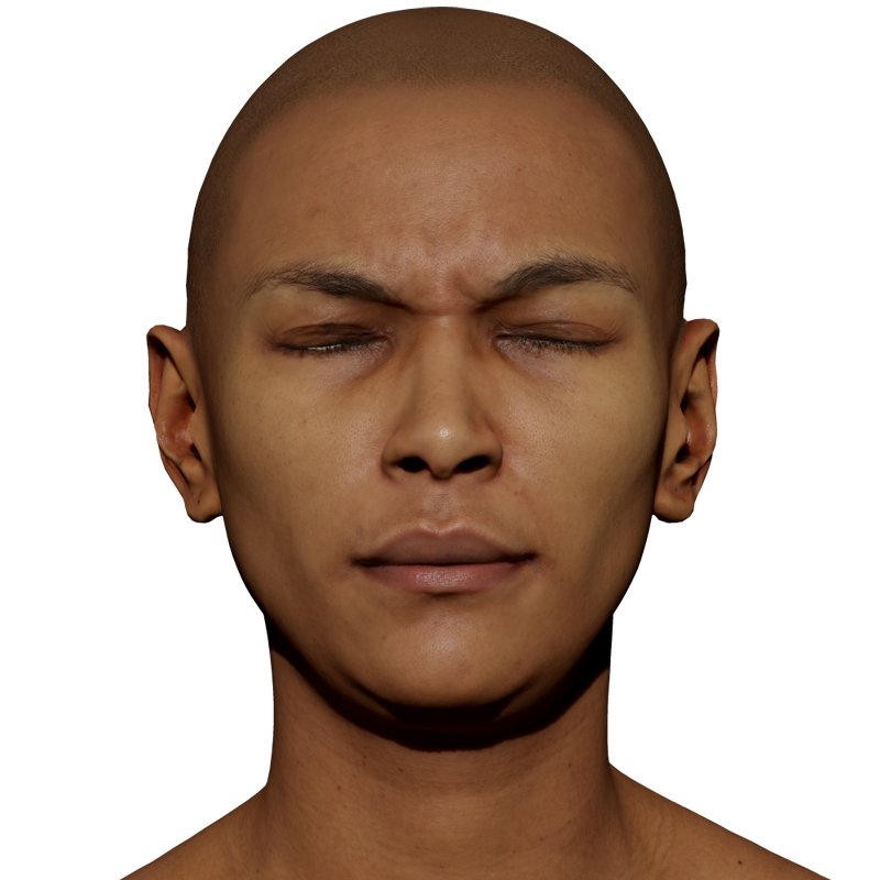 Expression Scan / Brows Down / Retopologised Female 01 