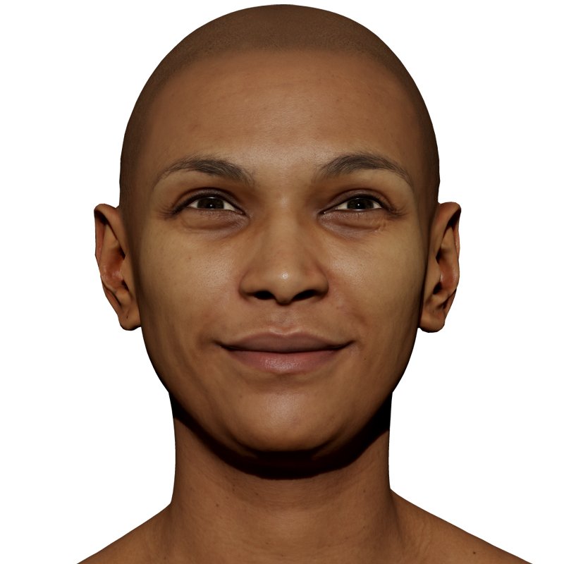 Expression Scan / Smile Closed / Retopologised Female 01 