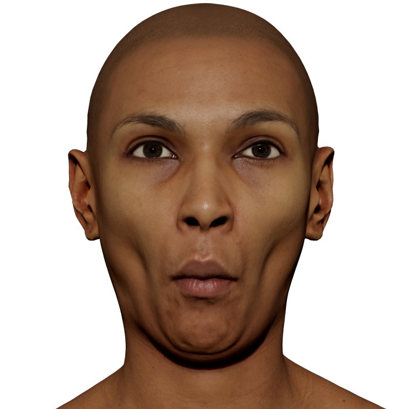 Expression Scan / Long Face / Retopologised Female 01 