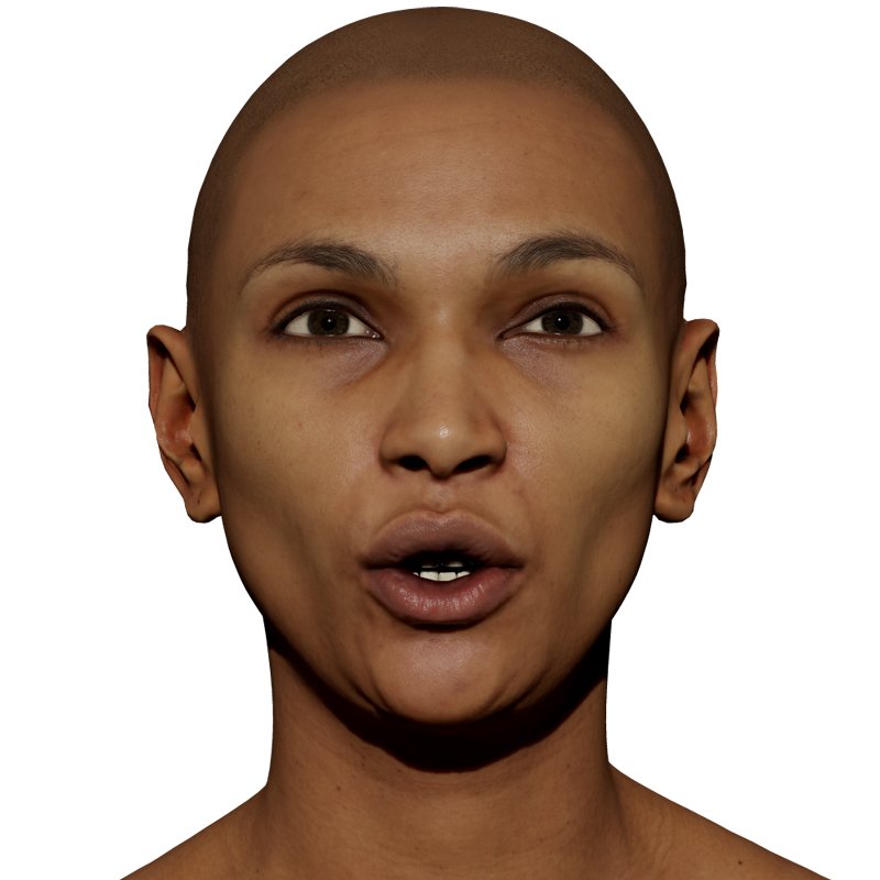 Expression Scan / Phoneme CH / Retopologised Female 01 