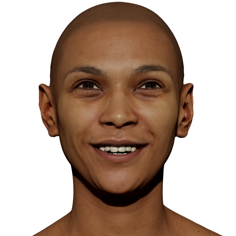 Expression Scan / Happy / Retopologised Female 01 
