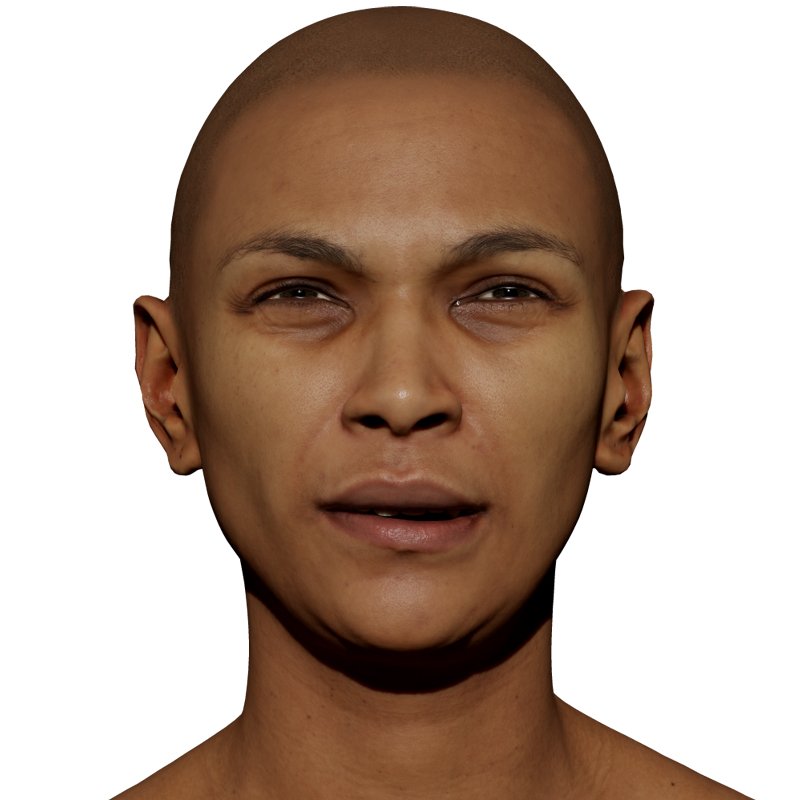 Expression Scan / Pain / Retopologised Female 01 