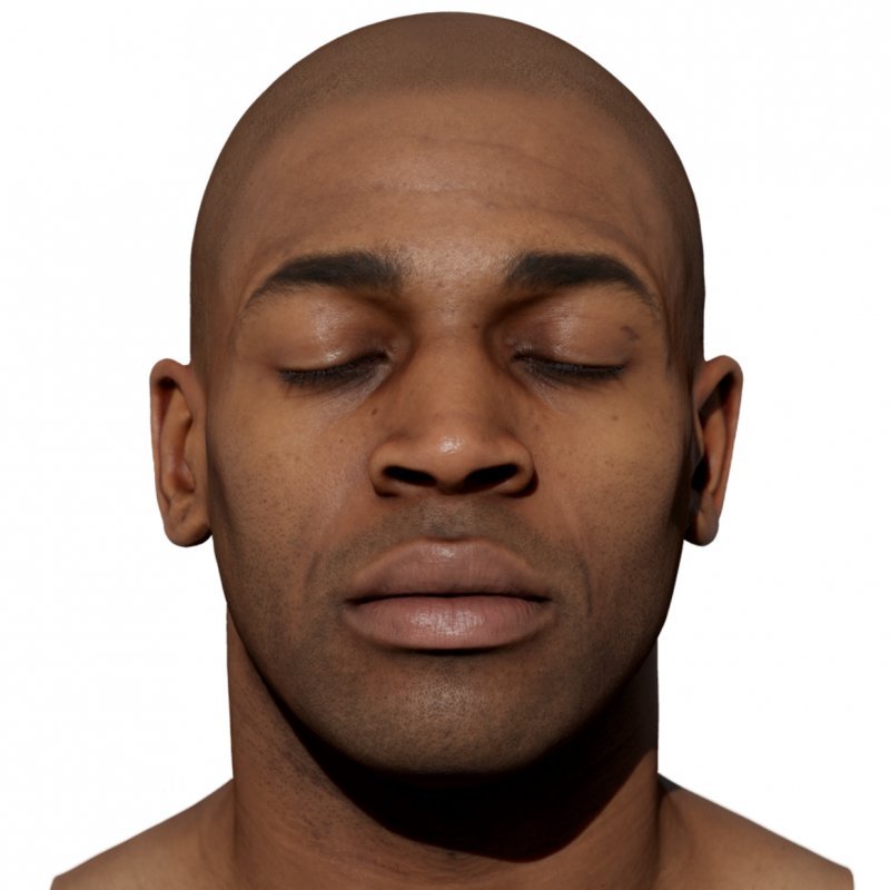 Expression Scan / Eyes Closed / Retopologised Male 01 
