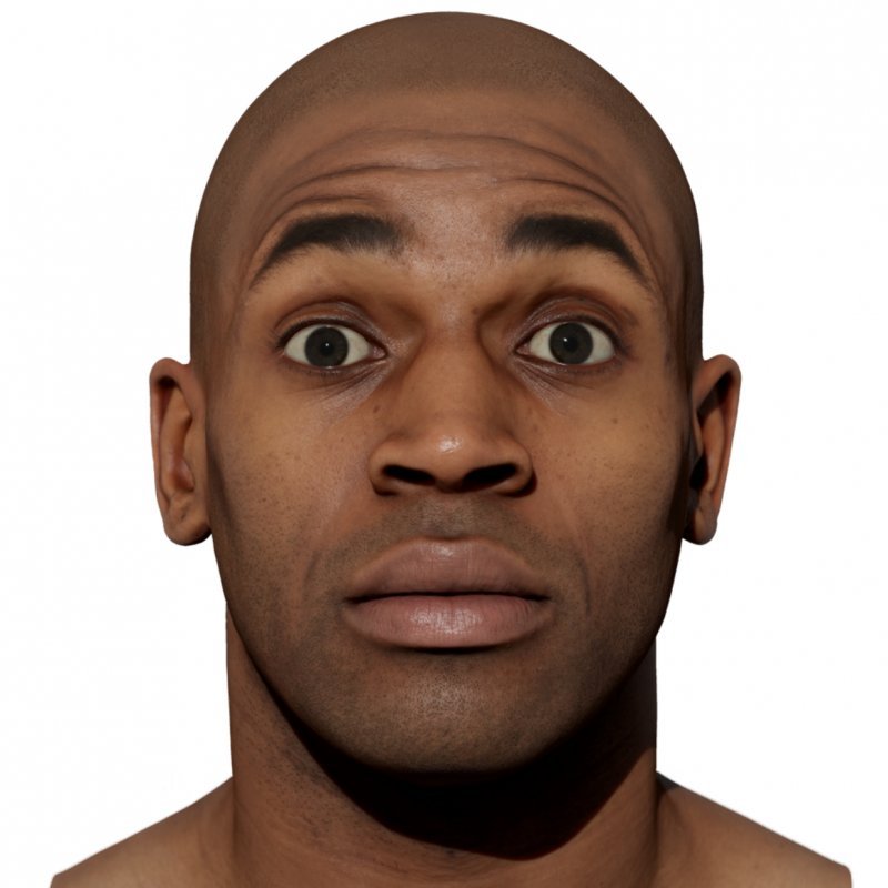 Expression Scan / Eyes Wide/ Retopologised Male 01 
