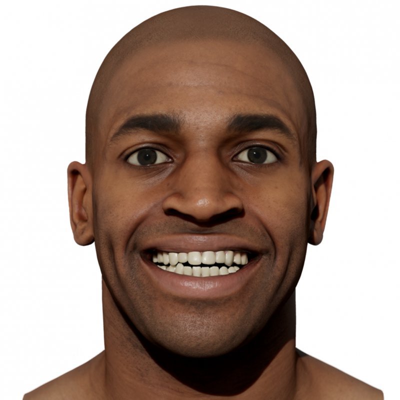Expression Scan / Smile Open / Retopologised Male 01 