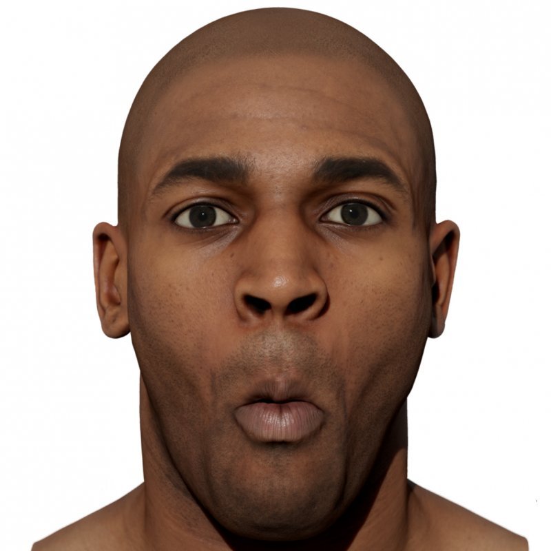 Expression Scan / Long Face / Retopologised Male 01 