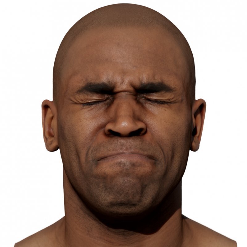 Expression Scan / Face Compression / Retopologised Male 01 