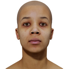 Female 3D model / Retopologised Head Scan 04