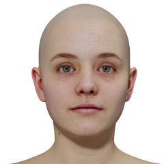 Female 3D model / Retopologised Head Scan 07