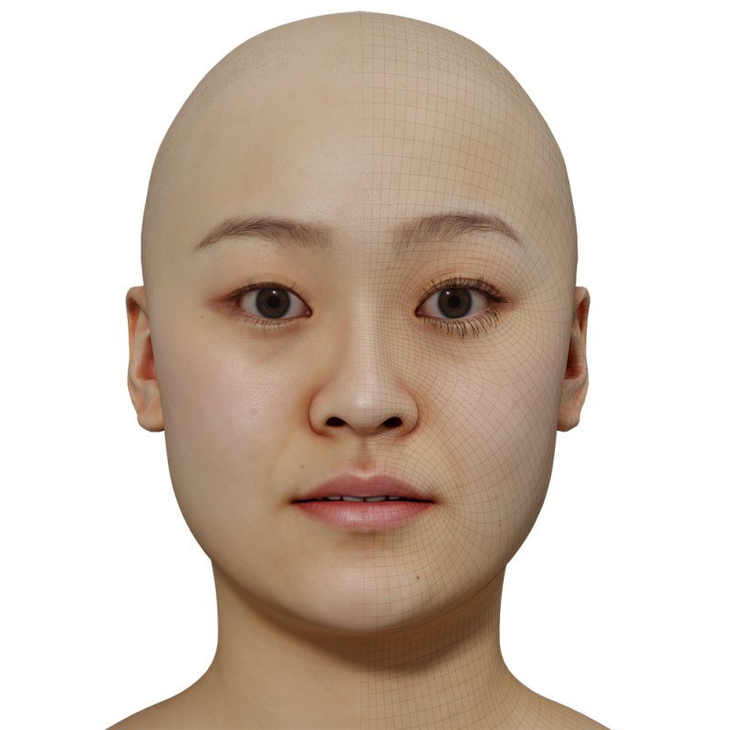 3D Female Model / Retopologised