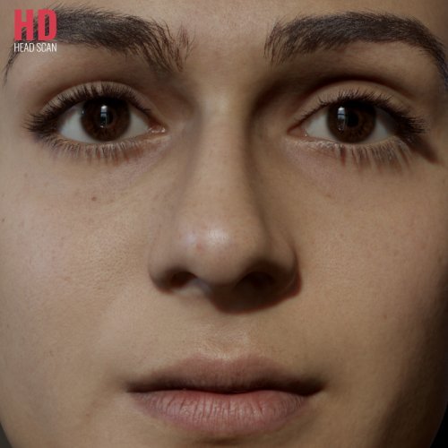 HD Female Head Model 01