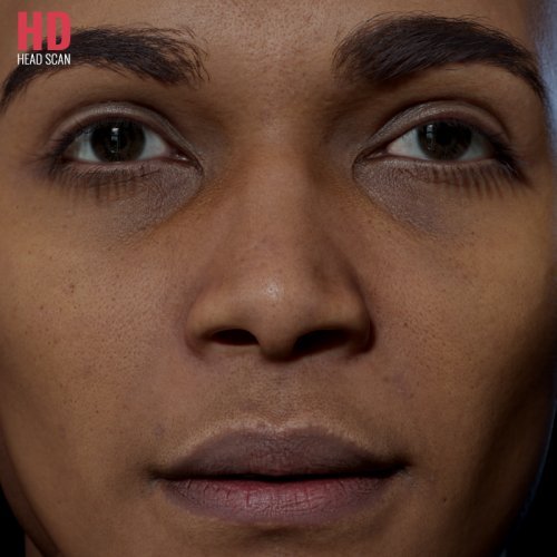 HD Female Head Model 02