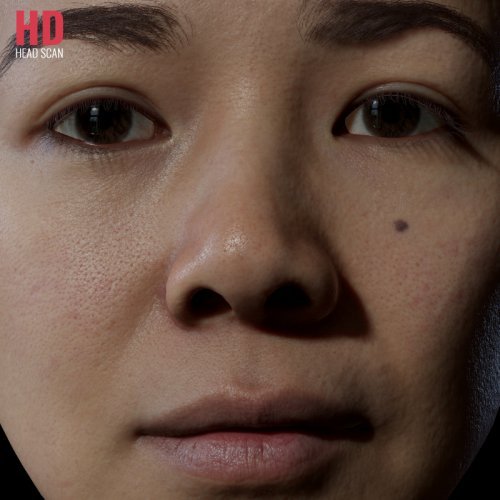HD Female Head Model 03