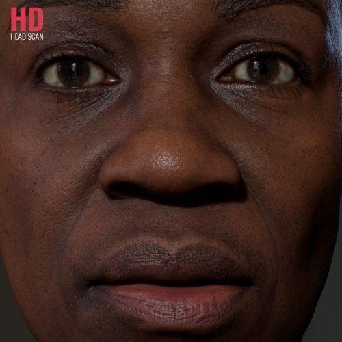 HD Female Head Model 05