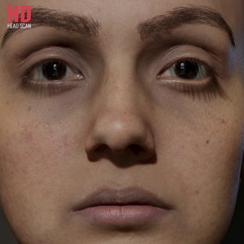 HD Female Head Model 07