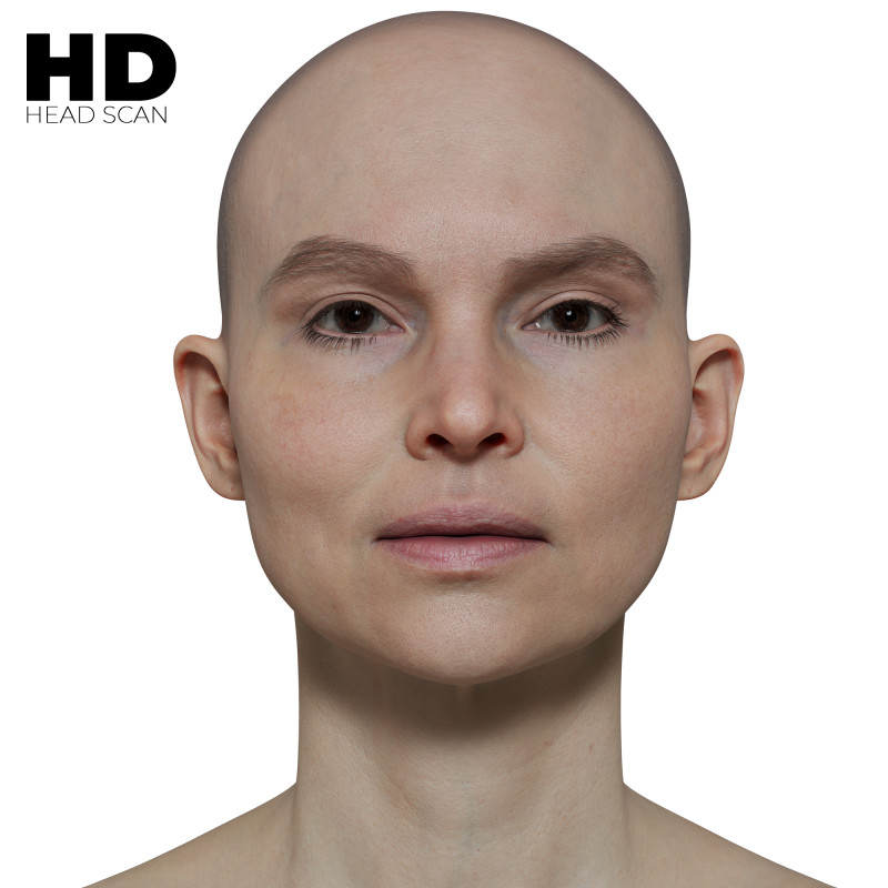 HD Female Head Model 13
