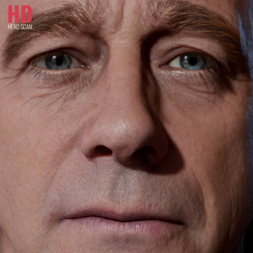 HD Male Head Model 01
