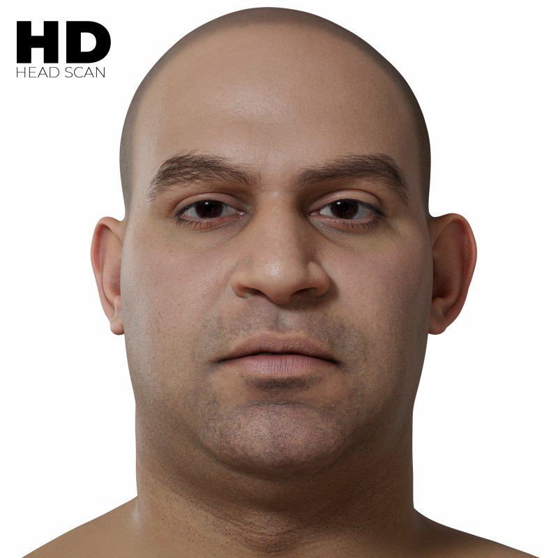 HD Male Head Model 08