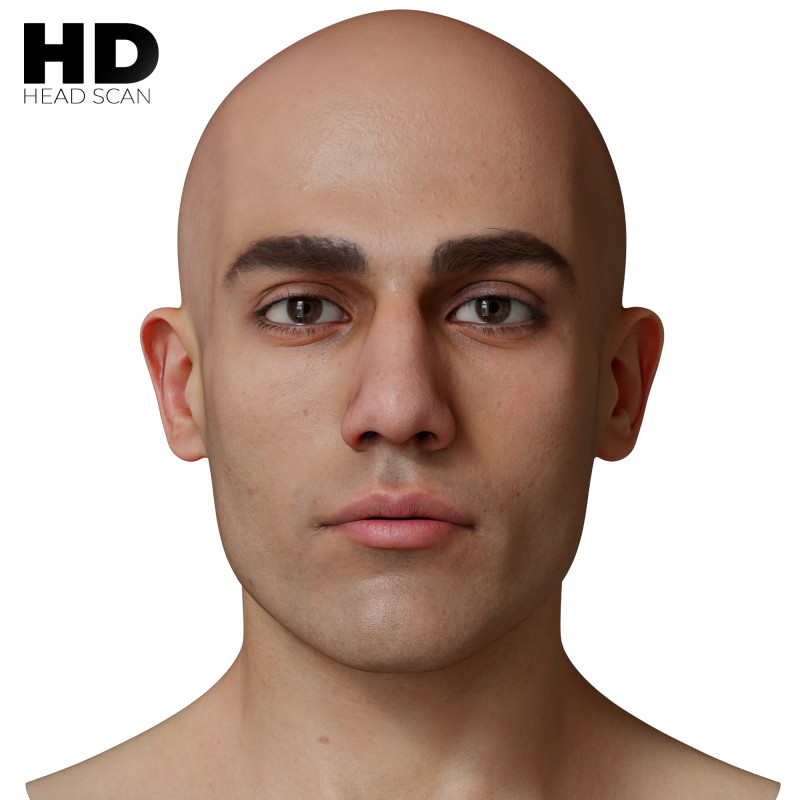 HD Male 3D Head Model 51