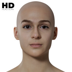 HD Female Head Model 01