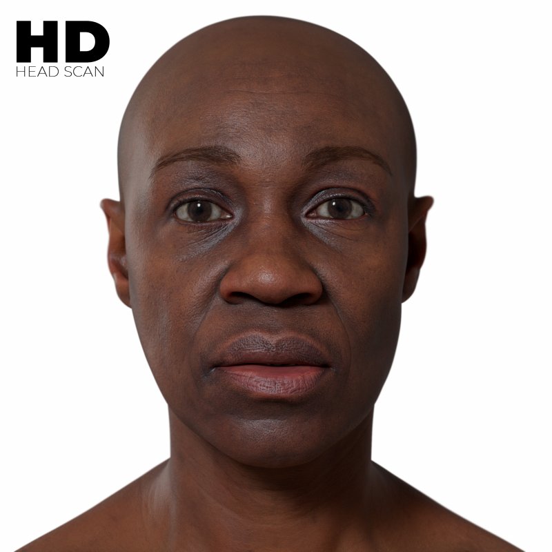 HD female 3D Head Model 05