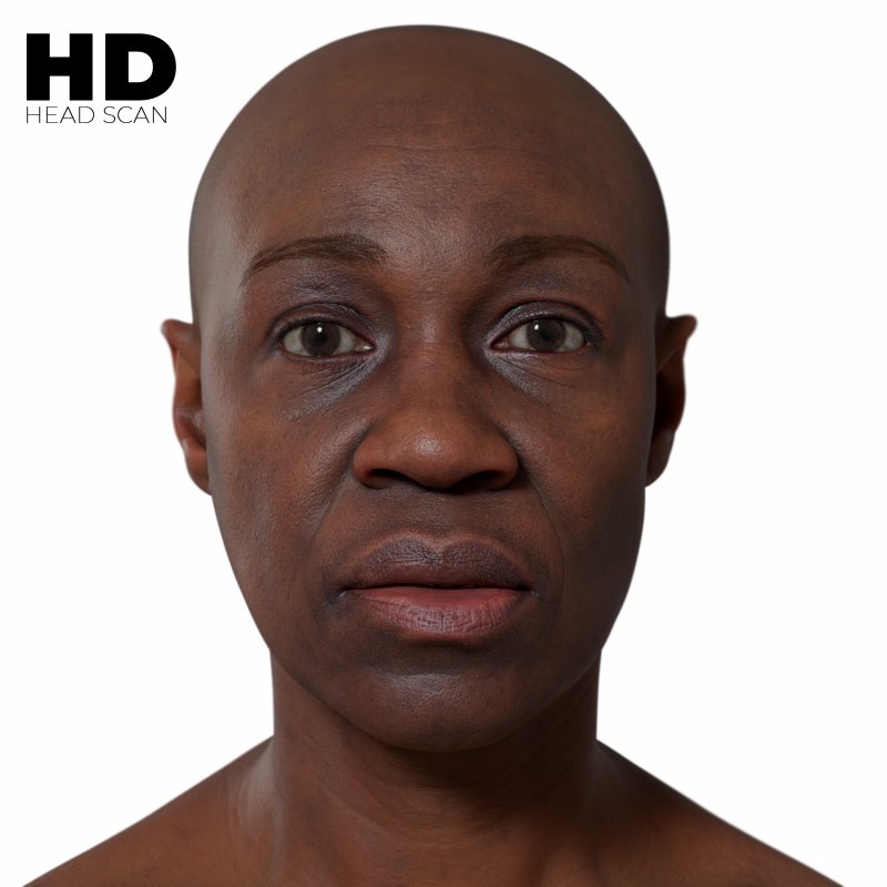 HD Female Head Model 05