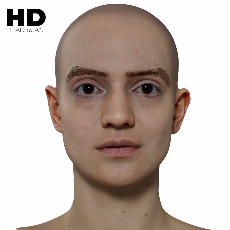 HD Female Head Model 08