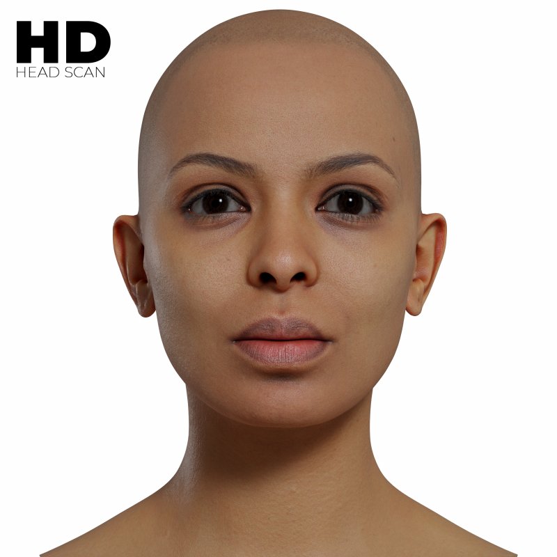 HD female 3D Head Model 09