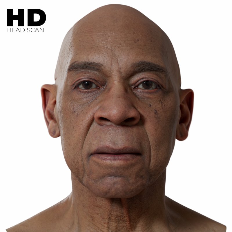 HD Male Head Model 04