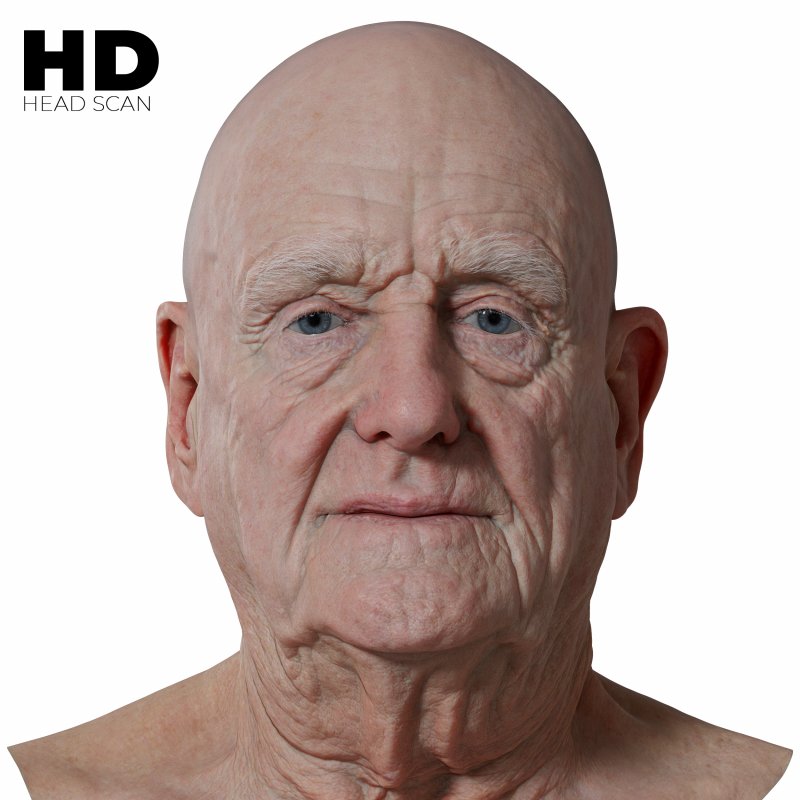 HD Male Head Model 05