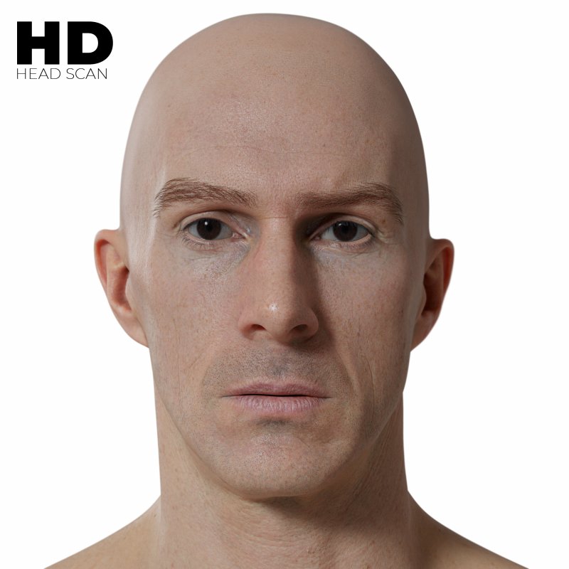 HD Male Head Model 06