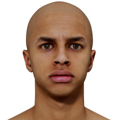 Male 3D model / Retopologised Head Scan 01