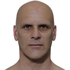 Male 3D model / Retopologised Head Scan 022