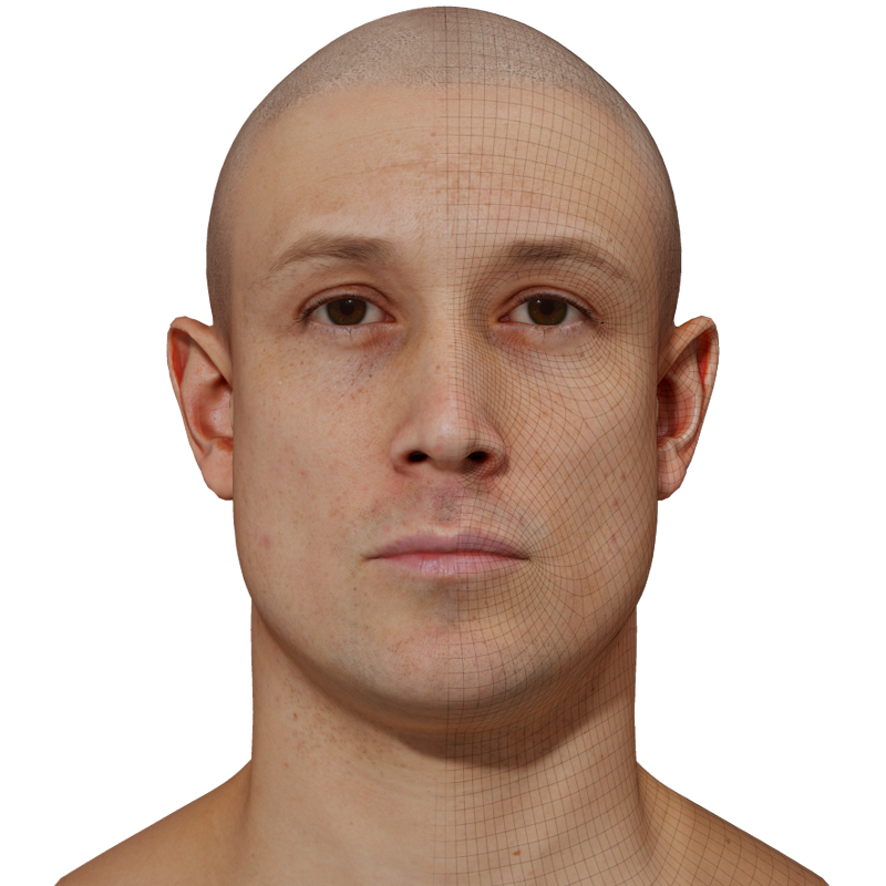 3D Male Head Model download