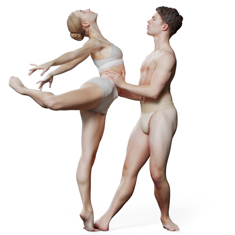 Ballet dancer 3d model to download