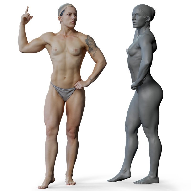 Female 01 Anatomy Reference Pose 016