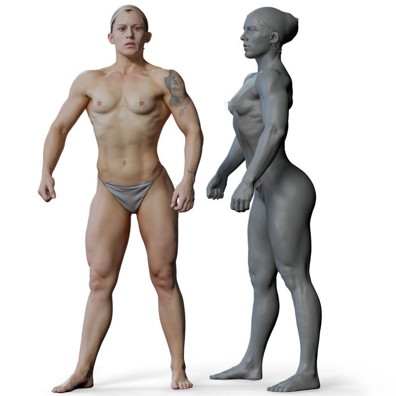 Female 01 Anatomy Reference Pose 06