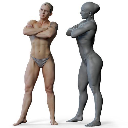 Female 01 Anatomy Reference Pose 08