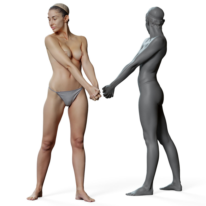 Female anatomy reference 3d model 