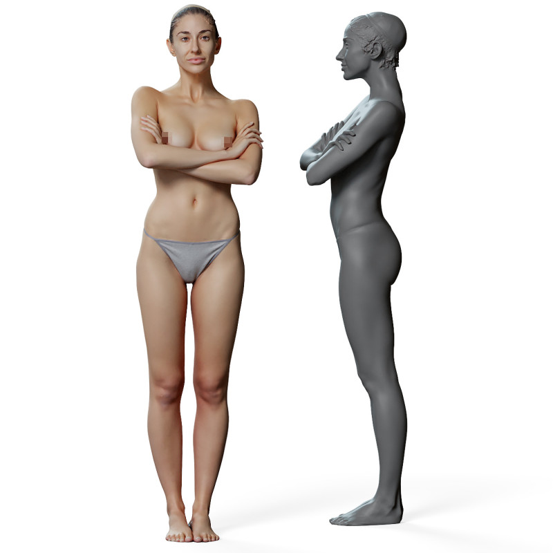 Female anatomy reference 3d model 