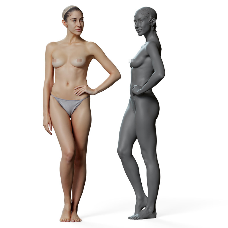 Female anatomy reference 3d model 