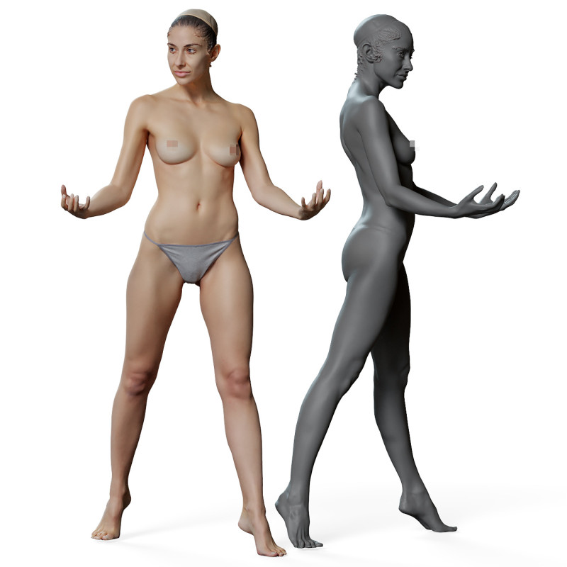 Female anatomy reference 3d model 