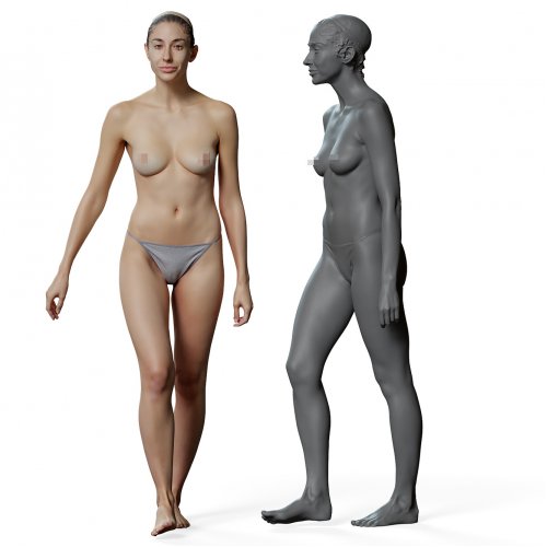 Female 02 Anatomy Reference Pose 05