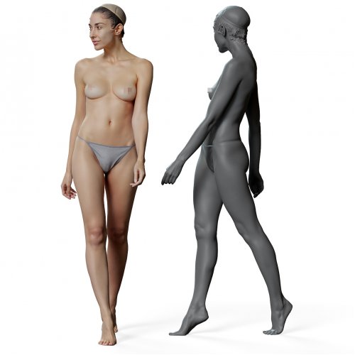 Female 02 Anatomy Reference Pose 06