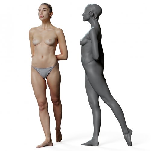 Female 02 Anatomy Reference Pose 07