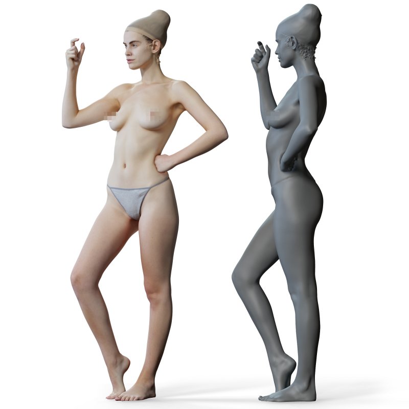 Female anatomy reference 3d model 