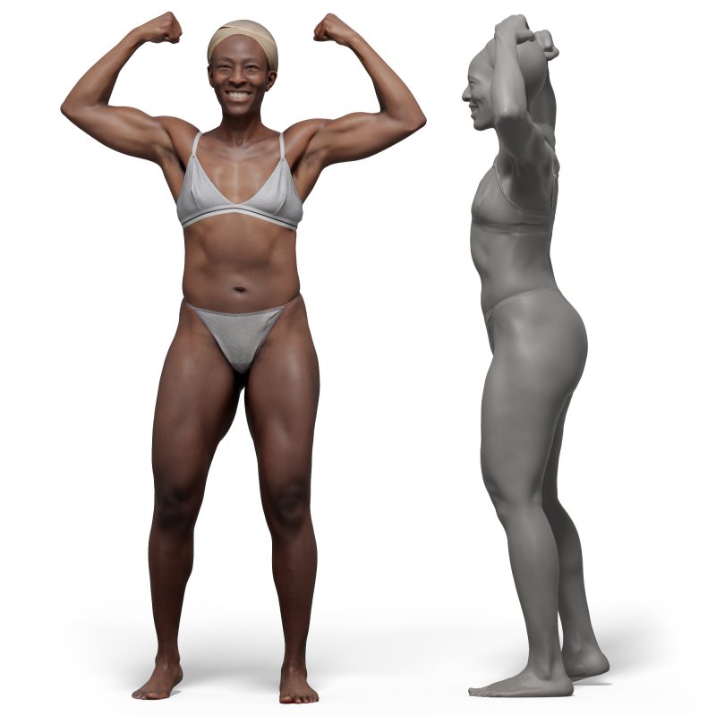 Female anatomy reference 3d model 